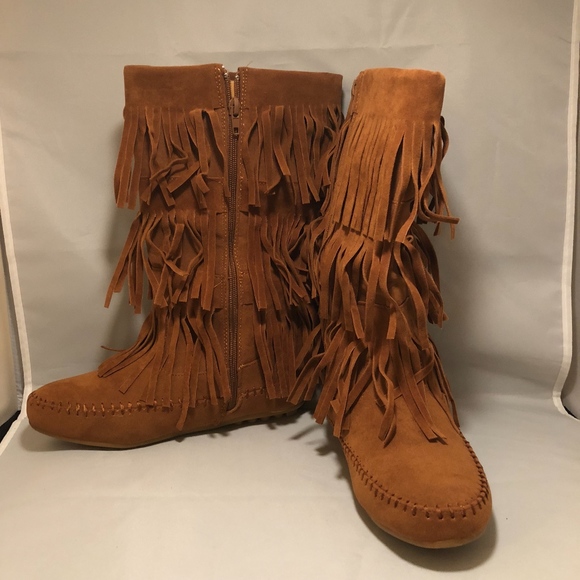 Boho Festival Fringe Boots - Picture 1 of 8